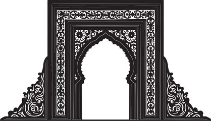 Fototapeta premium Islamic Gate Laser Cut Designs