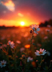 Sunsets warm glow illuminates the beauty of nature new falce image