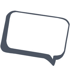 3D white speech bubble chat communication icon, text box, talk social network, dialog, message, png no background 