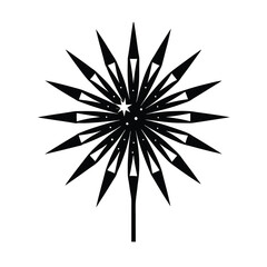 black and white snowflake