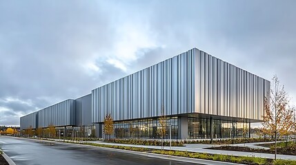 Fototapeta premium An Aluminum-Clad Modern Apartment Complex 