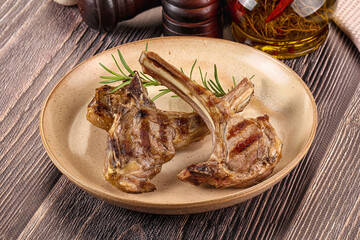 Delicous Grilled square rib of lamb