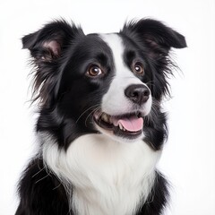 Fototapeta premium Adorable dog sitting comfortably with a sweet expression perfect for capturing the joy of canine companionship