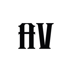 AV monogram logo design letter text name symbol monochrome logotype alphabet character simple logo