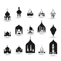 Set logo hanging Islamic raditional muslim symbols of Ramadan Mubarak fanous