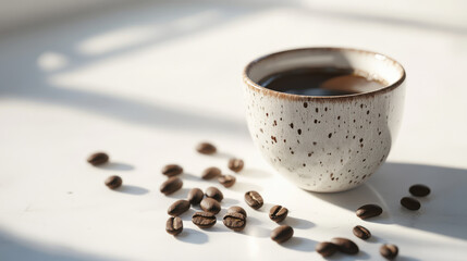 A sophisticated coffee setting in the morning