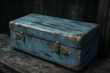 Suitcase Revealing Stories of Past Journeys and Adventures Untold. Generative AI