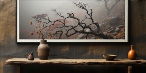 landscape Minimalistic Photo with copy space, award winning photograph,