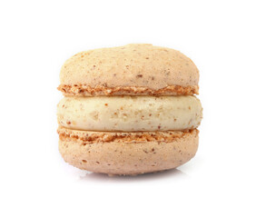 Macaron cookie isolated on white background with clipping path