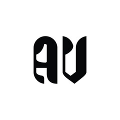 Obraz premium AV monogram logo design letter text name symbol monochrome logotype alphabet character simple logo