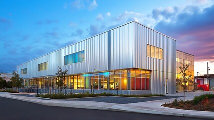 An Aluminum-Clad Modern Structure with Contemporary Features
