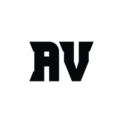 AV monogram logo design letter text name symbol monochrome logotype alphabet character simple logo