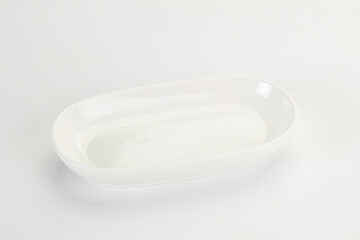 White ceramic empty bowl dishware
