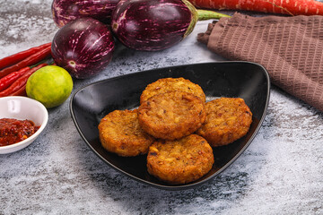 Fried potato crispy golden hash brown