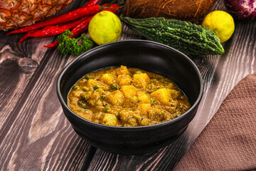 Aloo masala with green peas