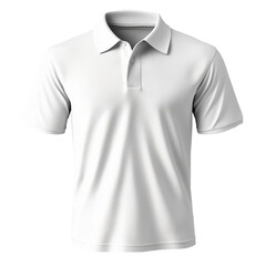 white blank polo shirt template from two sides isolated on transparent white background, clipping path