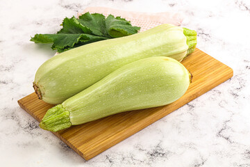 Raw frsh ripe zucchini vegetable