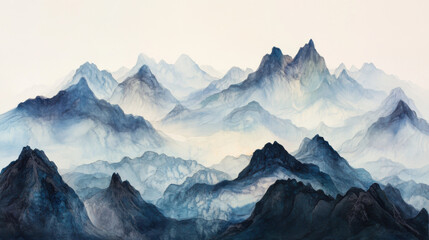 Fototapeta premium An awe-inspiring view of an Asian mountain range