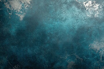 Teal abstract stone textured background with silver accents for artistic presentation