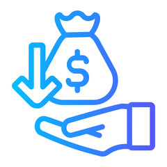 Borrow  gradient icon