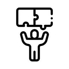 team building line icon