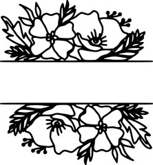 Leaf branch or flower frame