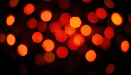 Abstract Bokeh Lights in Vibrant Red Tones