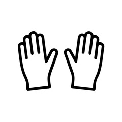 Obraz premium Surgical gloves illustration in flat design on white background