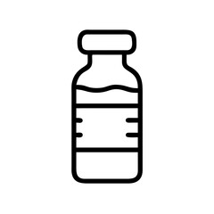 Obraz premium Vaccine vial illustration in minimalistic style on white background 