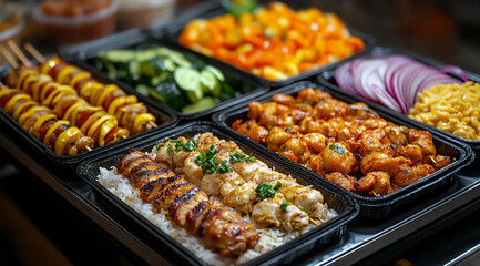 a photo of asian street food,