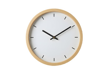 Simple Wooden Wall Clock Design Minimalist Timepiece Home Decor Modern Clock transparant background