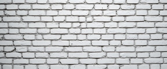 Naklejka premium Close-up view of a whitewashed brick wall.