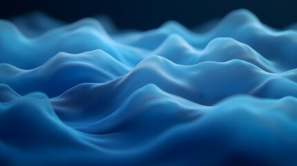 Fototapeta premium High Resolution Modern Abstract Smooth Blue Waves Digital Art Texture - Soft Blue Light Flowing Background Wallpaper Design