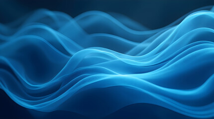 Smooth Flowing Abstract Blue Waves Background Texture