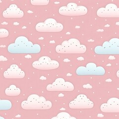Pink Background of Clouds, dreamlike, can be used as wallpaper