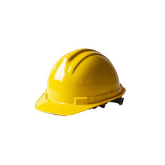 Fototapeta premium Yellow safety construction helmet engineering HD photography PNG file download
