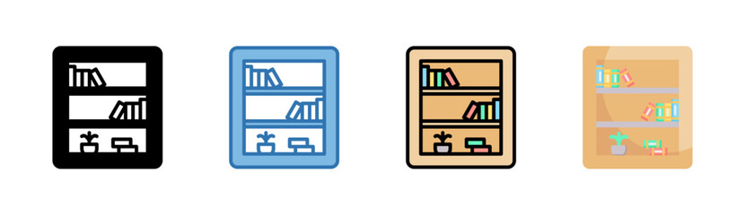 Obraz premium Bookshelf Icon
