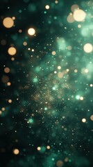 Obraz premium Sparkling bokeh lights create a magical ambiance in a dark setting illustrating depth and motion