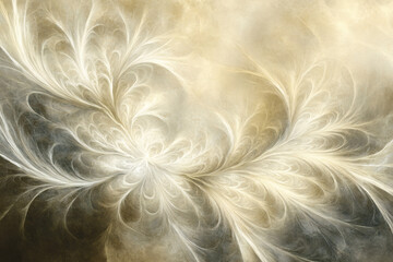 Delicate Beige And Gray Filigree Pattern Design