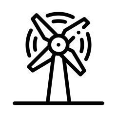 Obraz premium wind energy line icon