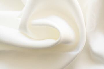 Abstract white fabric soft wave smooth texture surface background