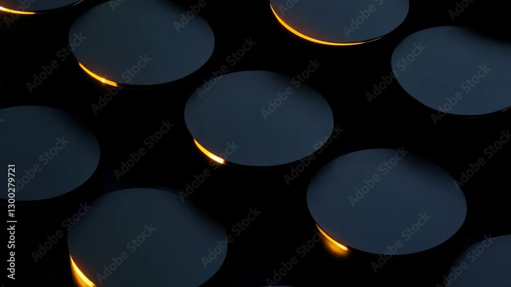 Aufkleber Abstract seamless pattern with minimal background featuring cylindrical shapes and subtle lighting effects, Abstract seamless of minimal 3d background