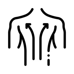 progressive muscle relaxation line icon