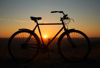 Obraz premium silhouette of a bicycle