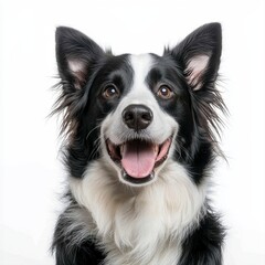 Fototapeta premium Lovely dog with a white background captured in a moment of stillness, perfect for showcasing its unique charm