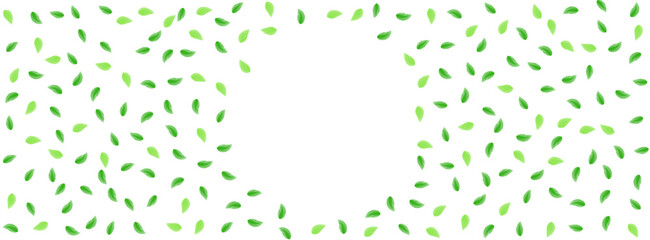 Light Green Greenery Background White Vector. Vegetation Isolated Card. Creative Illustration. Green Wild Frame. Leaves Twig.