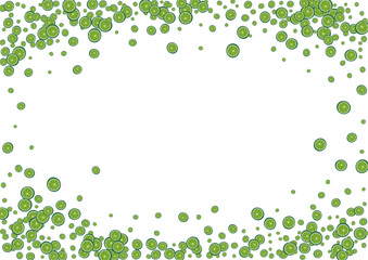 Juicy Lime Background White Vector. Citrus Vegetable Pattern. Yellow Splash Lemon. Bright Mojito Set.