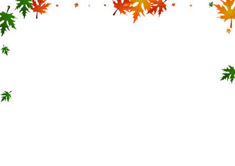 Brown Foliage Background White Vector. Plant Collection Illustration. Ocher Autumn. Design Pattern. Red Leaf Nature.