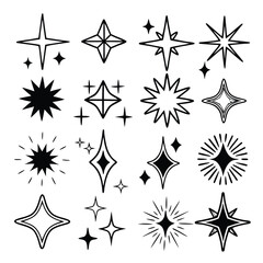 set of stars vector