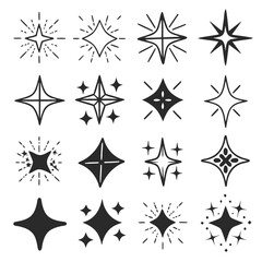 black and white star